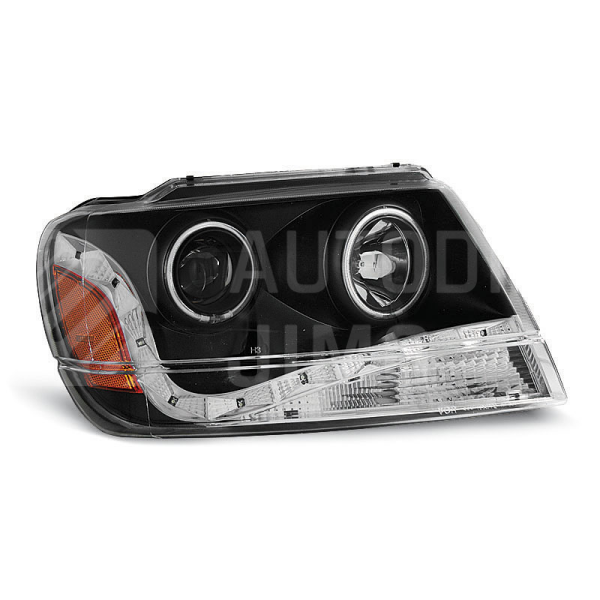Přední světla, lampy Jeep Grand Cherokee 99-05 Day light černá H1/H1
