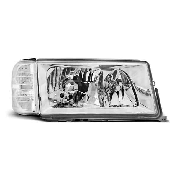Přední světla, lampy Mercedes Benz 190 W201 82-93 chromová H4 Přední světla, lampy Mercedes Benz 190 W201 82-93 chromová H4