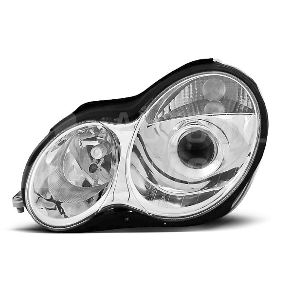 Přední světla, lampy Mercedes Benz C W203 00-04 chromová H7 Přední světla, lampy Mercedes Benz C W203 00-04 chromová H7