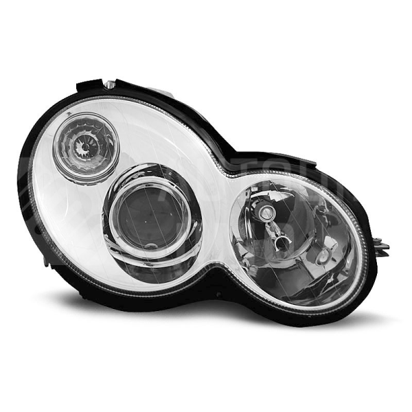 Přední světla, lampy Mercedes Benz CL203 00-04 chromová