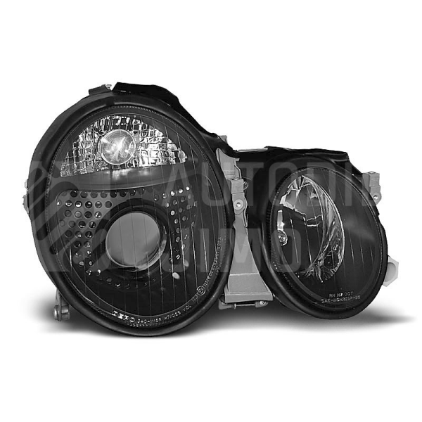 Přední světla, lampy Mercedes Benz CLK W208 97-02 černá H7