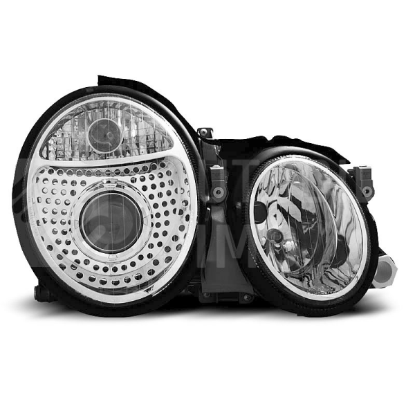 Přední světla, lampy Mercedes Benz CLK W208 97-02 chromová H7