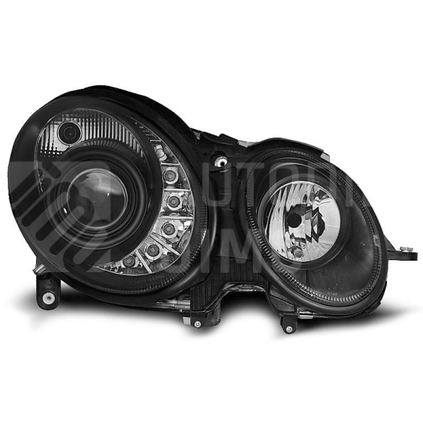 Přední světla, lampy Mercedes Benz E W211 02-06 Day light černé