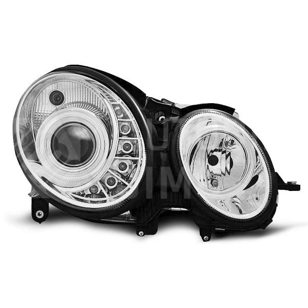 Přední světla, lampy Mercedes Benz E W211 06-09 Day light chromová
