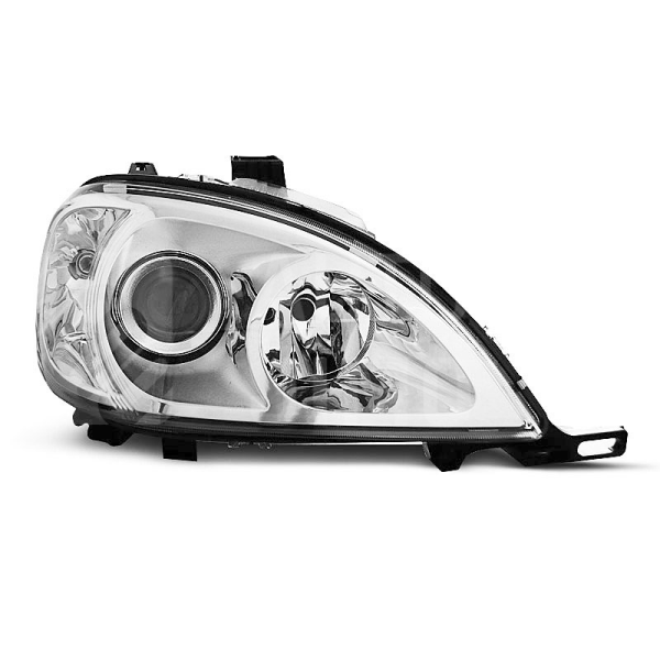 Přední světla, lampy Mercedes Benz ML W163 98-01 chromová H7