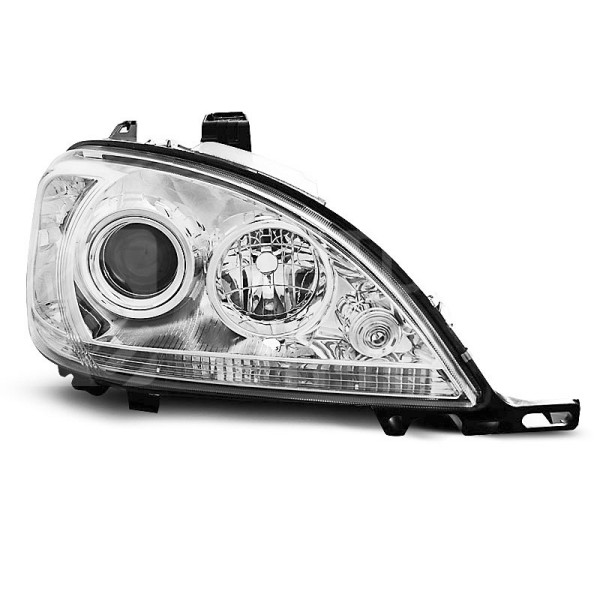 Přední světla, lampy Mercedes Benz ML W163 98-01 chromová 