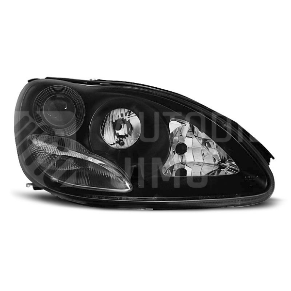 Přední světla, lampy Mercedes Benz S W220 98-05 černá H7