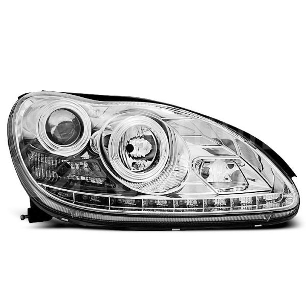 Přední světla, lampy Mercedes Benz S W220 98-05 Day light chromové