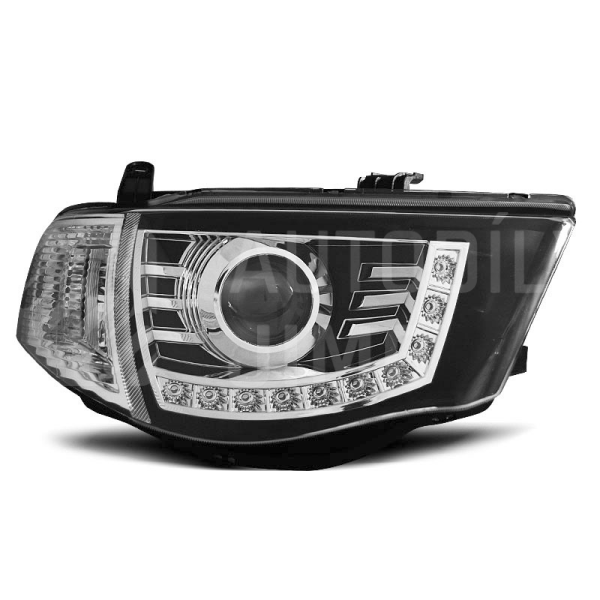Přední světla, lampy Mitsubishi L200 06- Day light černé
