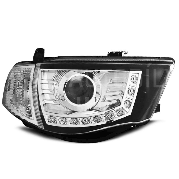 Přední světla, lampy Mitsubishi L200 06- Day light chromová