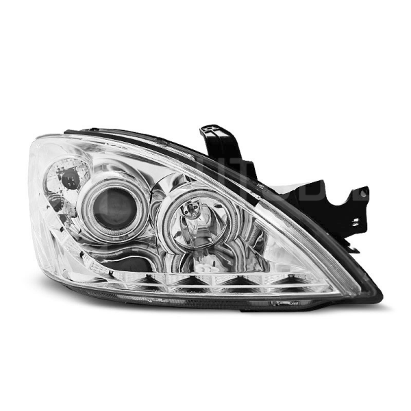 Přední světla, lampy Mitsubishi Lancer 04-07 Day light, Angel Eyes chromová