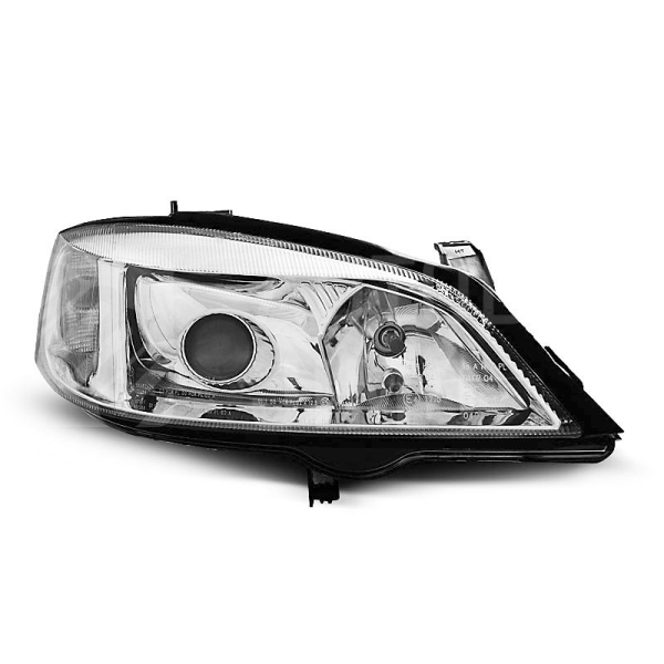 Přední světla, lampy Opel Astra G 98-08 chromová H7