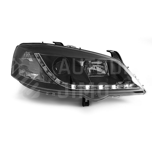 Přední světla, lampy Opel Astra G 98-08 Day light černé H1