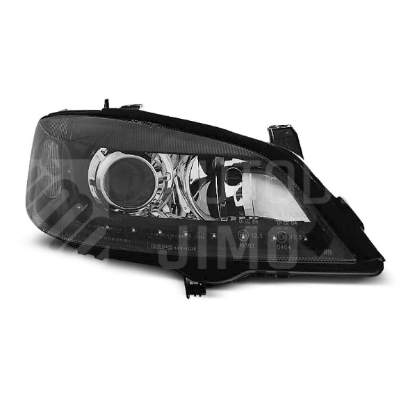 Přední světla, lampy Opel Astra G 98-08 Day light černé H7
