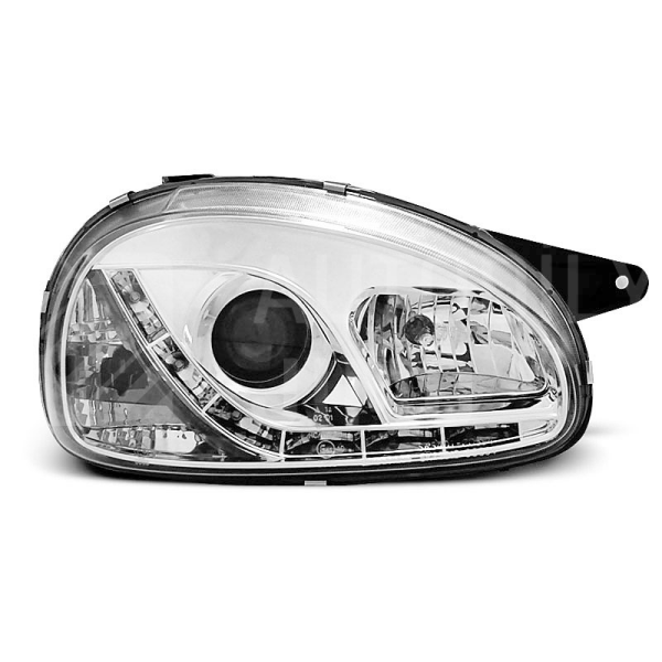 Přední světla, lampy Opel Corsa B, Combo B 93-00 Day light chromové