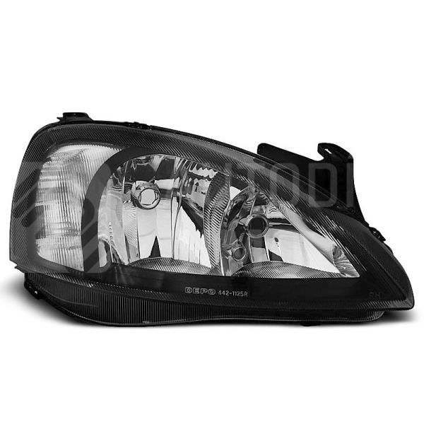 Přední světla, lampy Opel Corsa C  00-06 černá H7 Přední světla, lampy Opel Corsa C  00-06 černá H7