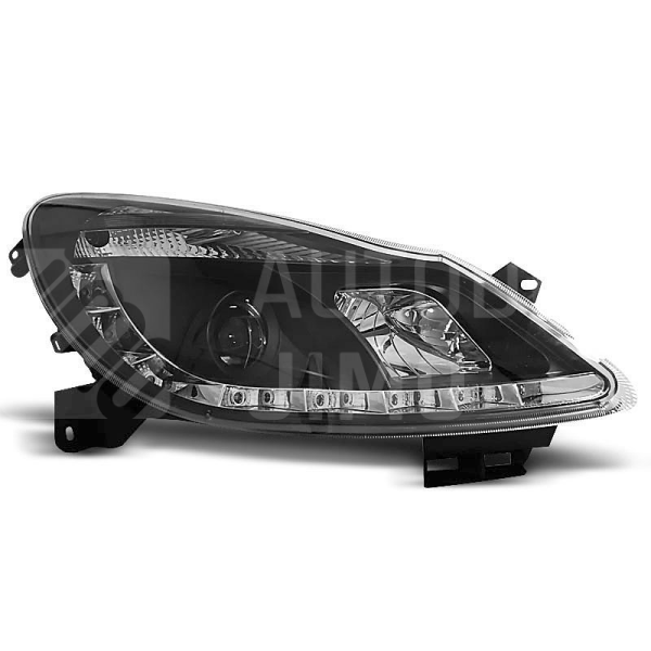 Přední světla, lampy Opel Corsa D 06-09 Day light černé Přední světla, lampy Opel Corsa D 06-09 Day light černé