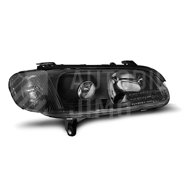 Přední světla, lampy Opel Omega B 94-99 černá H1/H7