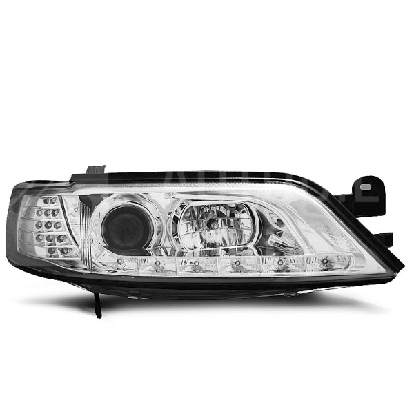 Přední světla, lampy Opel Vectra B 95-99 Day light, LED blinkr, chromová Přední světla, lampy Opel Vectra B 95-99 Day light, LED blinkr, chromová