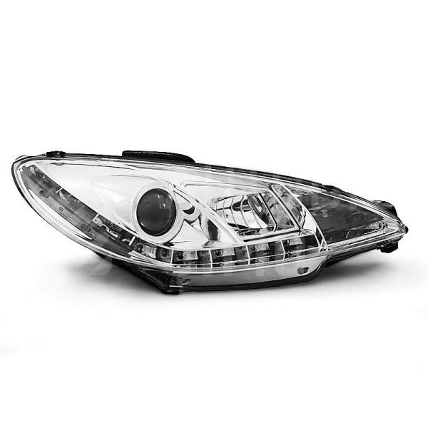 Přední světla, lampy Peugeot 206 98-02 Day light, chromové Přední světla, lampy Peugeot 206 98-02 Day light, chromové