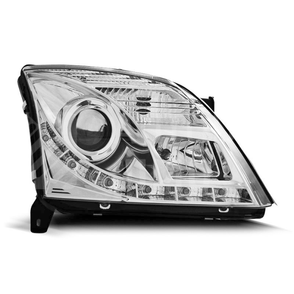 Přední světla, lampy s denním svícením, DRL Opel Vectra C 02-05 chromové
