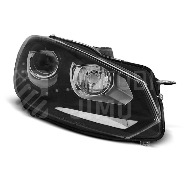 Přední světla, lampy s denním svícením, DRL VW Golf VI 08-13 černé Přední světla, lampy s denním svícením, DRL VW Golf VI 08-13 černé