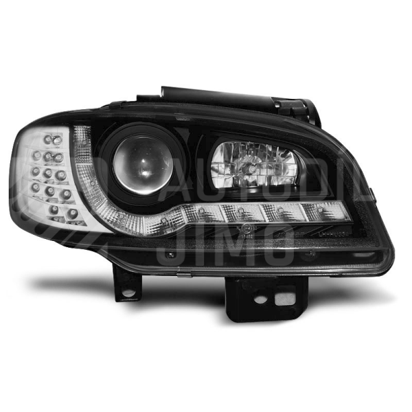 Přední světla, lampy Seat Cordoba, Ibiza 99-02 Day light, černé, LED blinkr