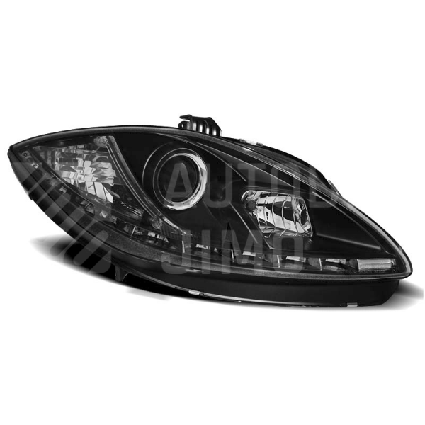 Přední světla, lampy Seat Leon 09-13 Day light, černé Přední světla, lampy Seat Leon 09-13 Day light, černé