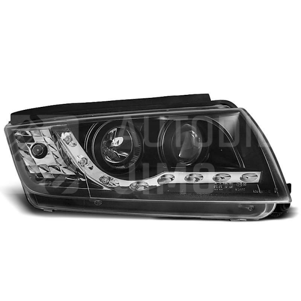Přední světla, lampy Škoda Fabia I 99-08 Day light černé