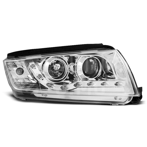 Přední světla, lampy Škoda Fabia I 99-08 Day light chromová