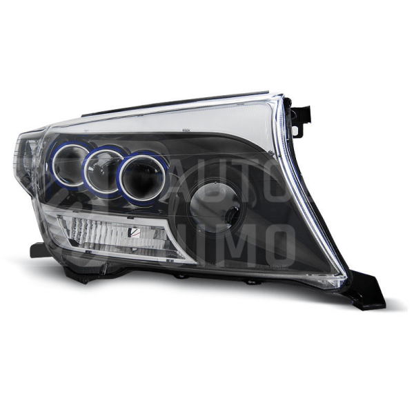 Přední světla, lampy Toyota Land Cruiser FJ200 07- černé, H7