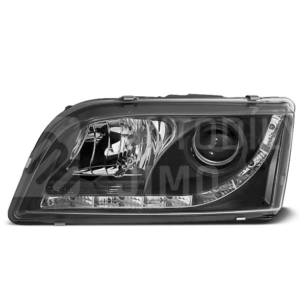 Přední světla, lampy Volvo S40, V40 96-03 Day light, černá Přední světla, lampy Volvo S40, V40 96-03 Day light, černá