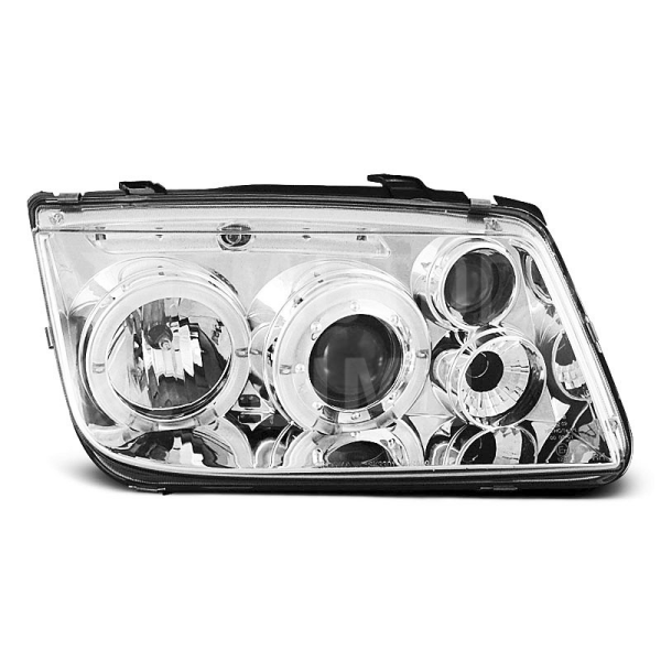 Přední světla, lampy VW Bora 98-05 s mlhovkami, chromová H1/H3