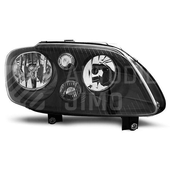 Přední světla, lampy VW Caddy, Touran 03-06 černá H7/H7