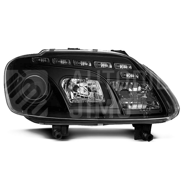 Přední světla, lampy VW Caddy, Touran 03-06 Day light černé