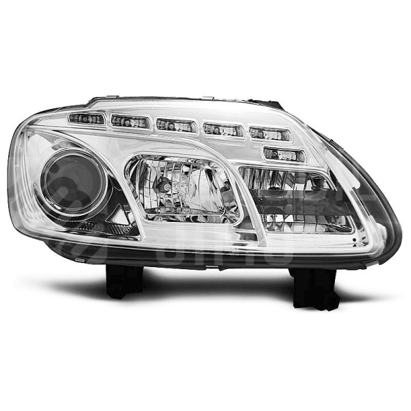 Přední světla, lampy VW Caddy, Touran 03-06 Day light chromové