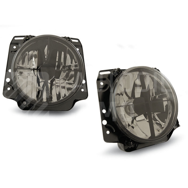 Přední světla, lampy VW Golf II 83-91 kouřová, black cross H4