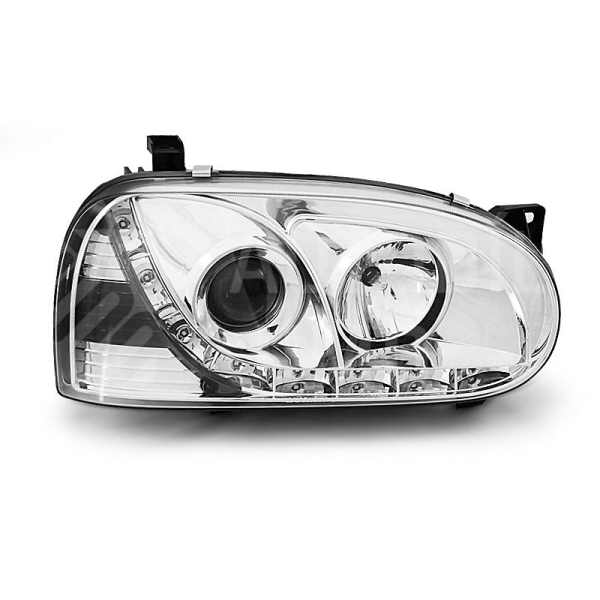 Přední světla, lampy VW Golf III 91-97 Day light chromové H1/H1