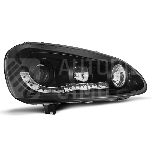 Přední světla, lampy VW Golf V 03-08 Day light černé H1 Přední světla, lampy VW Golf V 03-08 Day light černé H1