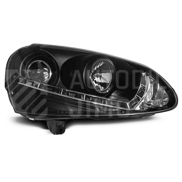Přední světla, lampy VW Golf V 03-08 Day light černé Přední světla, lampy VW Golf V 03-08 Day light černé