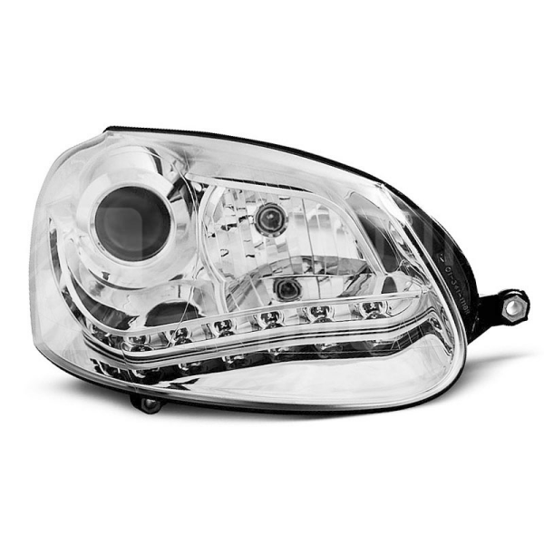 Přední světla, lampy VW Golf V 03-08 Day light chromové H7 Přední světla, lampy VW Golf V 03-08 Day light chromové H7