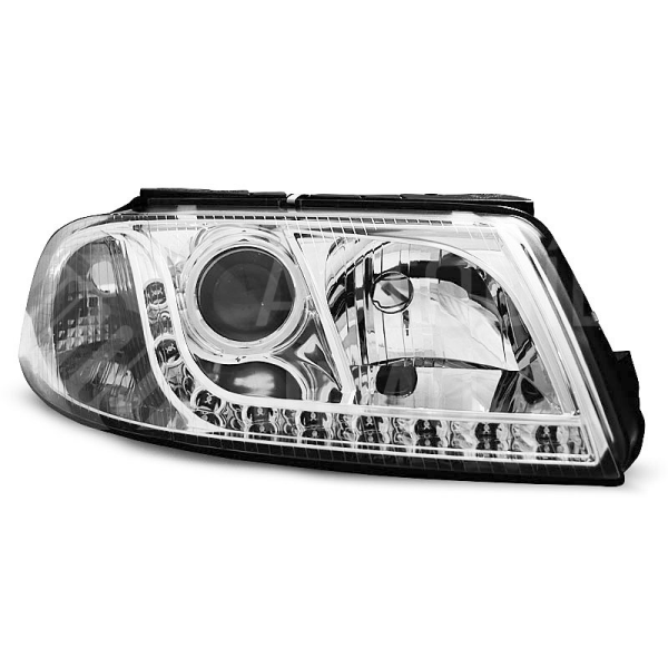 Přední světla, lampy VW Passat B5.5 3BG 00-05 Day light, chromová H7 Přední světla, lampy VW Passat B5.5 3BG 00-05 Day light, chromová H7
