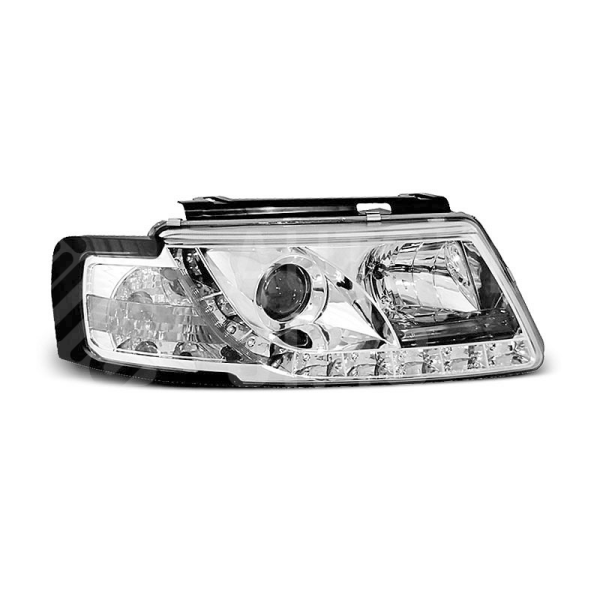 Přední světla, lampy VW Passat B5 96-00 Day light chromová  Přední světla, lampy VW Passat B5 96-00 Day light chromová