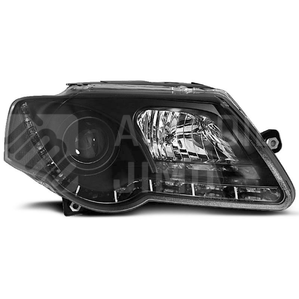 Přední světla, lampy VW Passat B6 3C 05-10 Day light černé H7/H1 Přední světla, lampy VW Passat B6 3C 05-10 Day light černé H7/H1