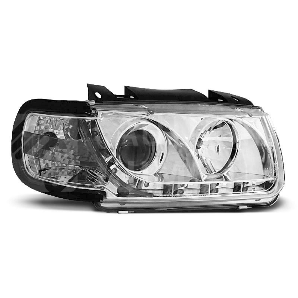 Přední světla, lampy VW Polo 6N 94-99 Day light chromové Přední světla, lampy VW Polo 6N 94-99 Day light chromové