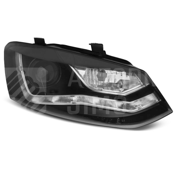Přední světla, lampy VW Polo 6R, 09-14, Day light, černá Přední světla, lampy VW Polo 6R, 09-14, Day light, černá
