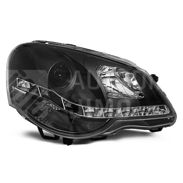 Přední světla, lampy VW Polo 9N3 05-09 Day light černé Přední světla, lampy VW Polo 9N3 05-09 Day light černé