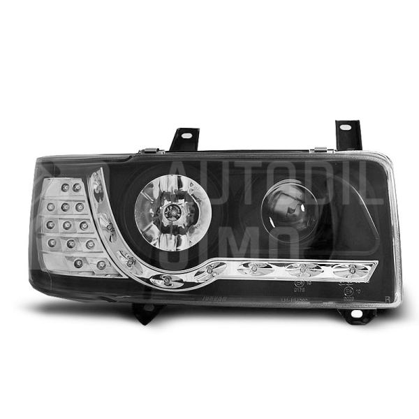 Přední světla, lampy VW T4 Transporter, Caravelle, Multivan 90-03 Day light, LED blinkr, černé