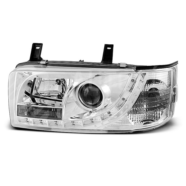 Přední světla, lampy VW T4 Transporter, Caravelle, Multivan 90-03 Daylight chromové