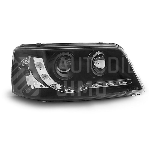 Přední světla lampy VW T5 Transporter Multivan 03-09 Daylight černé H1